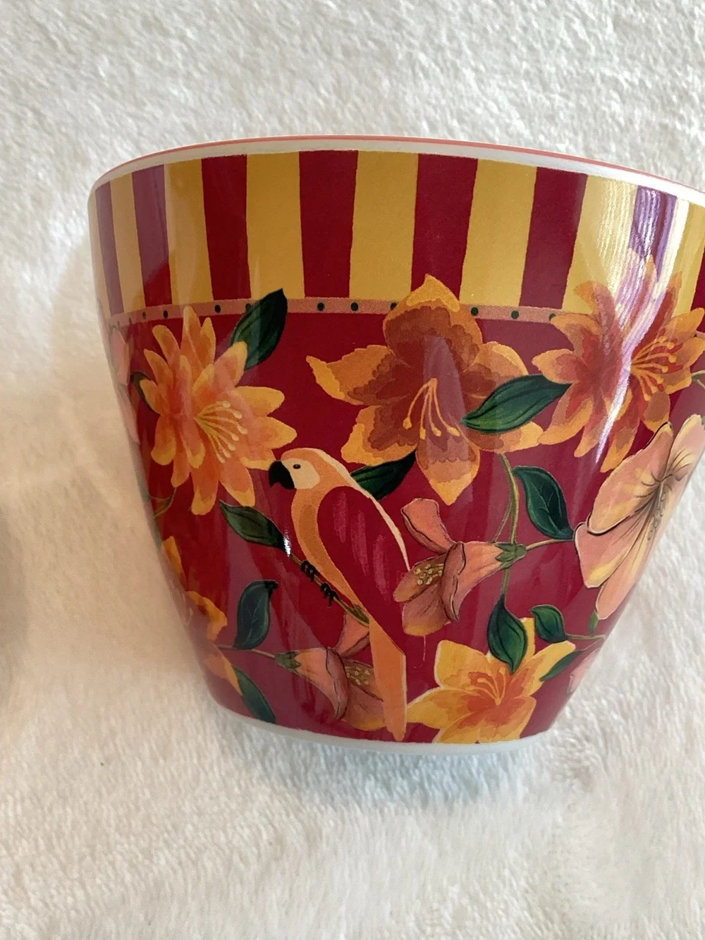 Anthropologie FARM Rio Melamine Bowls Nut New Red Berry Tropical Set of 4